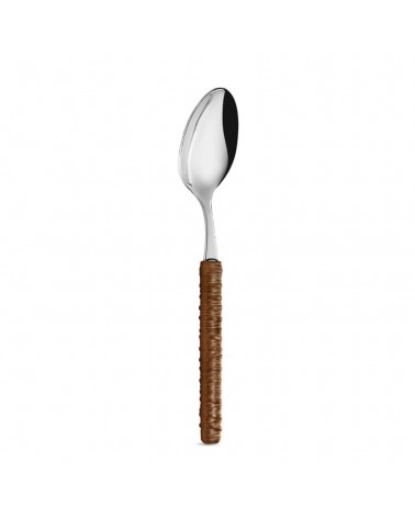 Set 18-teilig Obst mit Rattan-Dekoration, brauner Löffel aus Leder – Neva Posateria