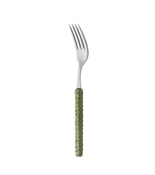 18-teiliges Obstset mit salbeigrüner Rattan-Gabeldekoration – Neva Posateria