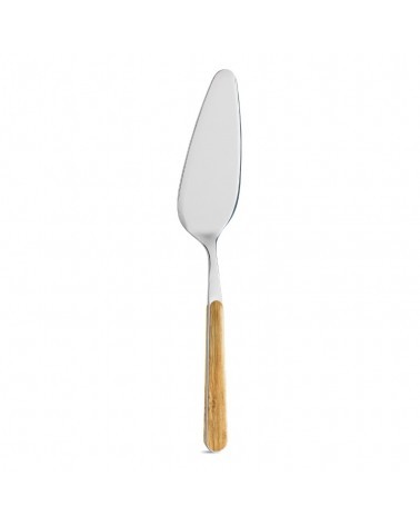 Cake server with light pine effect wood handle - Neva Posateria