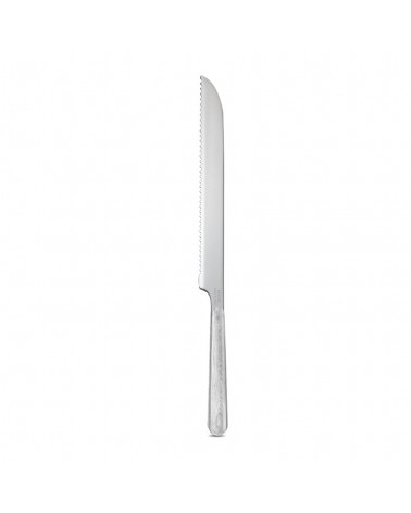 Cake Knife with Whitened Pine Effect Wood Handle - Neva Posateria