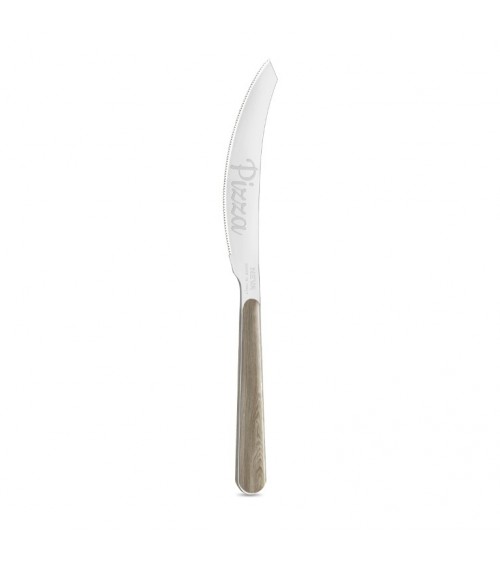 Couteau à Pizza avec Manche Effet Bois de Pin Gris Tourterelle - Neva Posateria