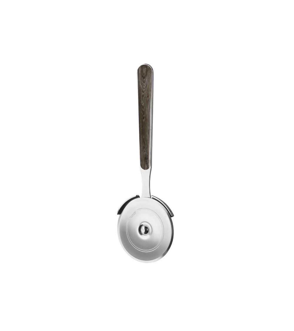Pizza Wheel with Anthracite Pine Wood Effect Handle - Neva Posateria