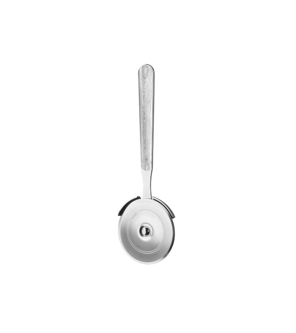 Pizza Wheel with Whitened Pine Wood Effect Handle - Neva Posateria