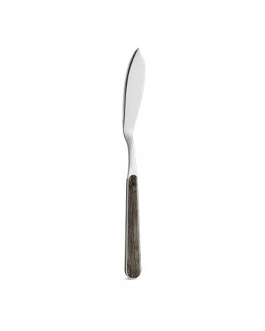 Fish Cutlery set 12 Pcs with Pine Wood Effect Handle anthracite knife - Neva