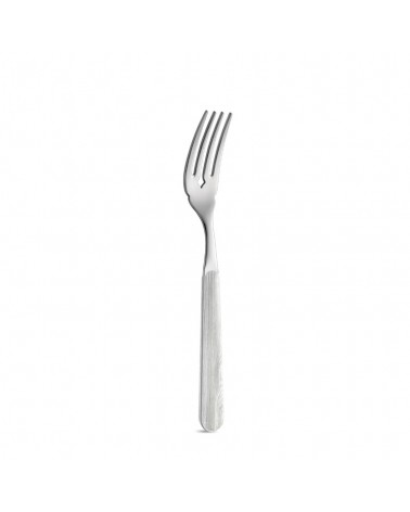 Posate Pesce set 12 Pz con Manico Effetto Legno Pino sbiancato forchetta - Neva