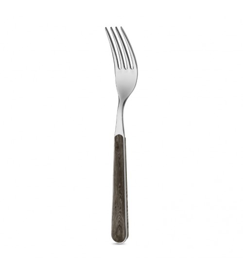 Fourchette à Fruits avec Manche Effet Bois de Pin - Couverts Neva - Pin Anthracite