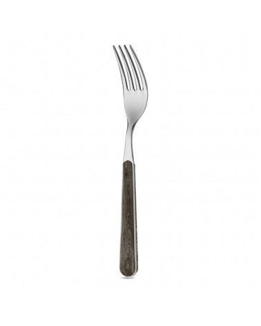 Fourchette à Fruits avec Manche Effet Bois de Pin - Couverts Neva - Pin Anthracite