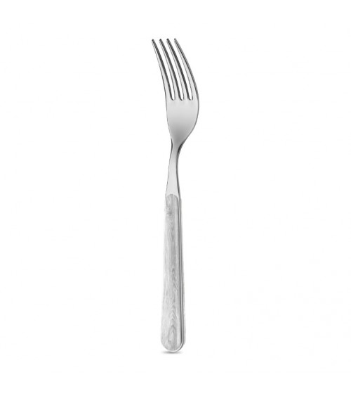 Fruit Fork with Pine Wood Effect Handle - Neva Posateria - Bleached Pine