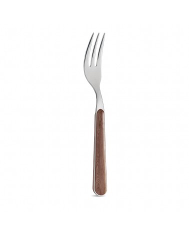 Forchettina Dolce con Manico Effetto Legno Acacia - Neva Posateria Creativa