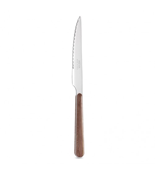 Steakmesser mit Griff in Akazienholzoptik - Neva Posateria Creativa