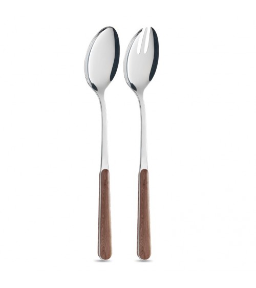 Country Chic Salad Pair - Acacia Wood Texture