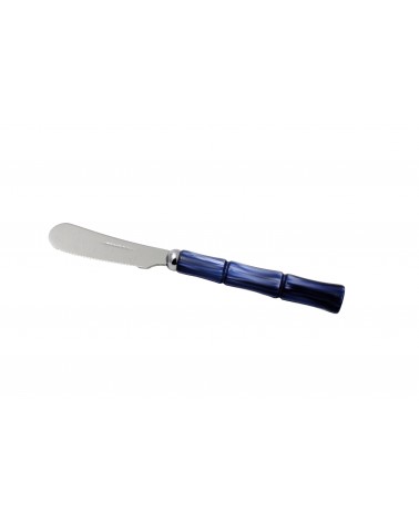 Couverts Bambou Effet Nacre - Couteau à Tartiner le Beurre - Rivadossi Sandro - bleu