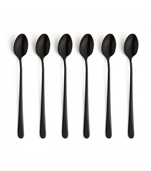 Amefa: Besteck aus schwarzem Stahl – Austin Vintage – Set mit 6 schwarzen Milchlöffeln –