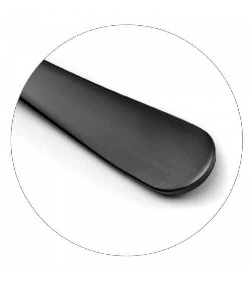 Amefa : Couverts en Acier Noir - Austin Vintage - Coffret de 6 Cuillères à Lait Noires -