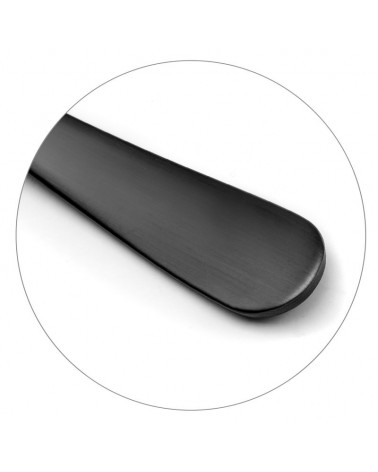 Amefa : Couverts en Acier Noir - Austin Vintage - Coffret de 6 Cuillères à Lait Noires -