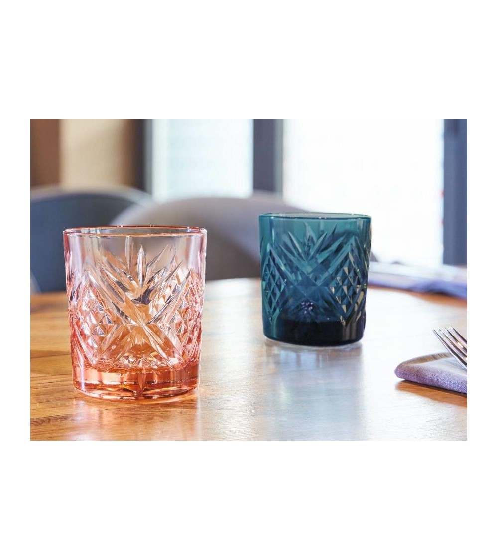 Set 4Pz Bicchieri in Vetro - London - Luminarc - colori rosa e topazio