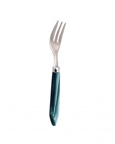 Agata Dessert Fork - Colored Mother of Pearl Cutlery - Rivadossi Sandro - green