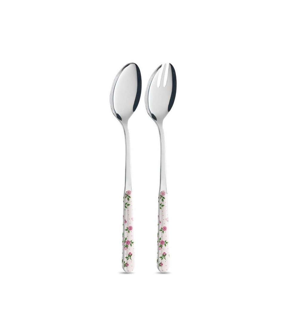 Couverts à Salade 2pcs - Roses Rose Foncé - Neva Posateria -