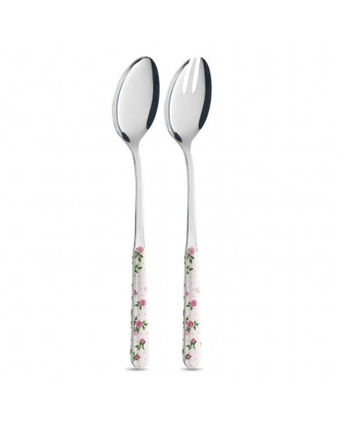 Couverts à Salade 2pcs - Roses Rose Foncé - Neva Posateria -