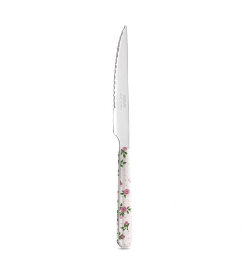 Coltello Bistecca - Roses Rosa Scuro - Neva Posateria Creativa - 