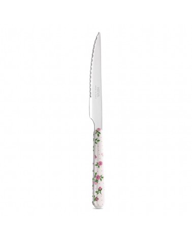 Steakmesser - Dunkelrosa Rosen - Neva Posateria Creativa -