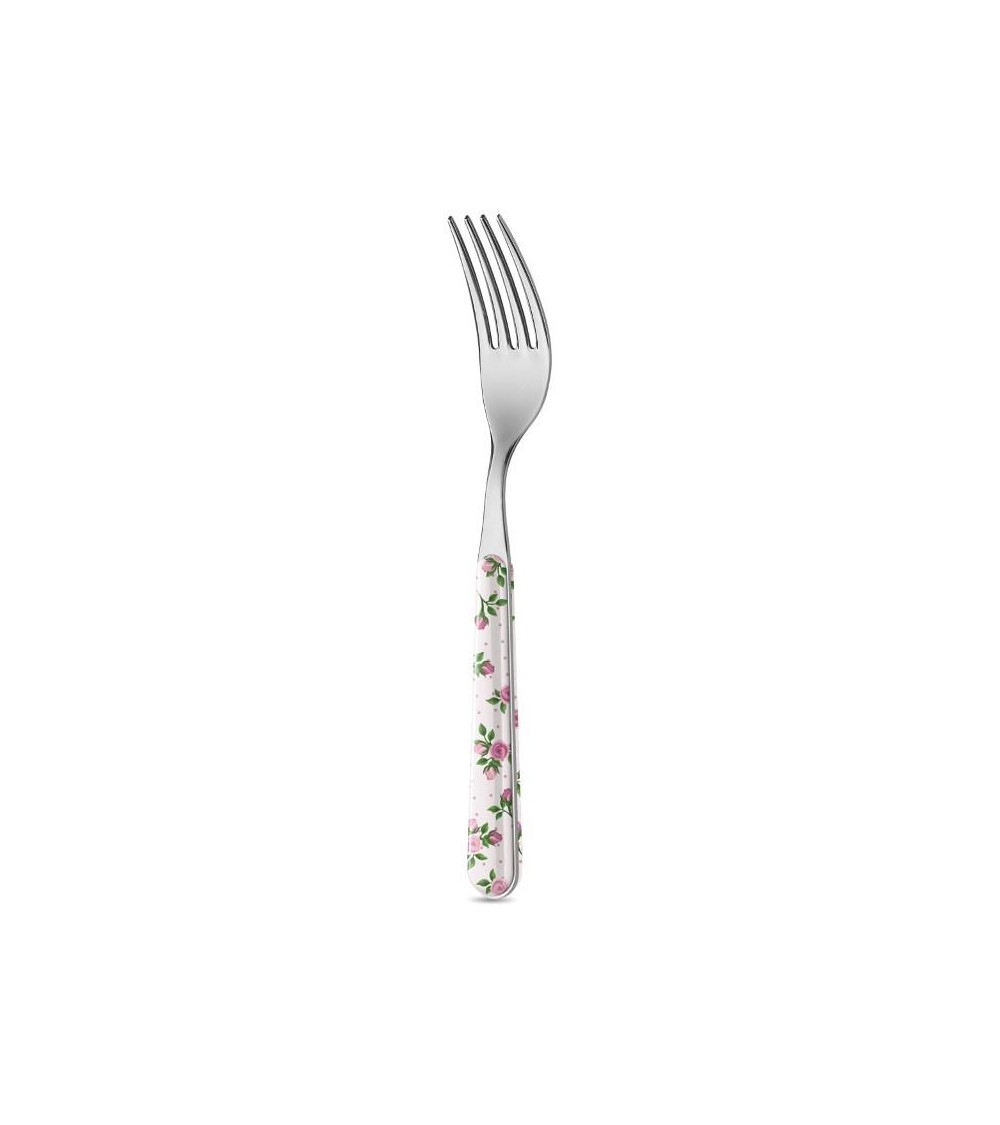Obstgabel - Dunkelrosa Rosen - Neva Posateria Creativa -