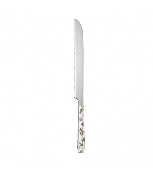 Brot-/Kuchenmesser - Dunkelrosa Rosen - Neva Posateria Creativa -