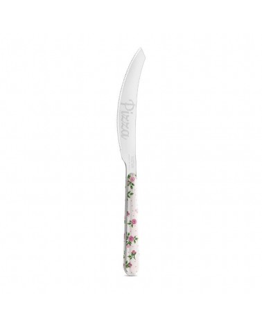 Coltello Pizza - Roses Rosa Scuro - Neva Posateria Creativa - 