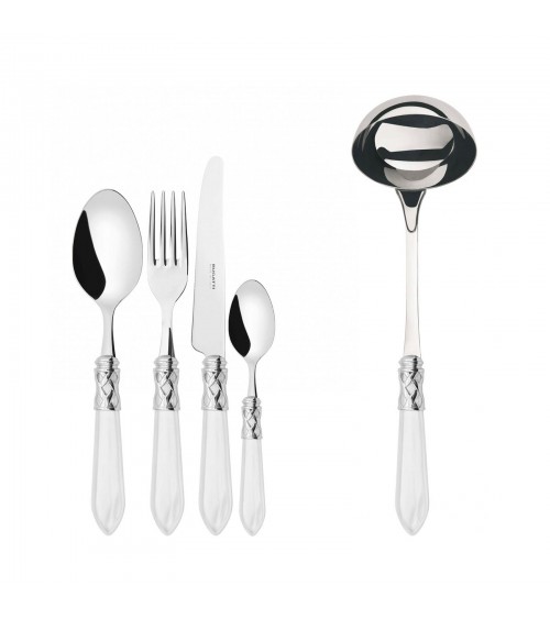 Farbiges Besteck von Casa Bugatti – Aladdin-Chromring und Perlmutt-Finish –