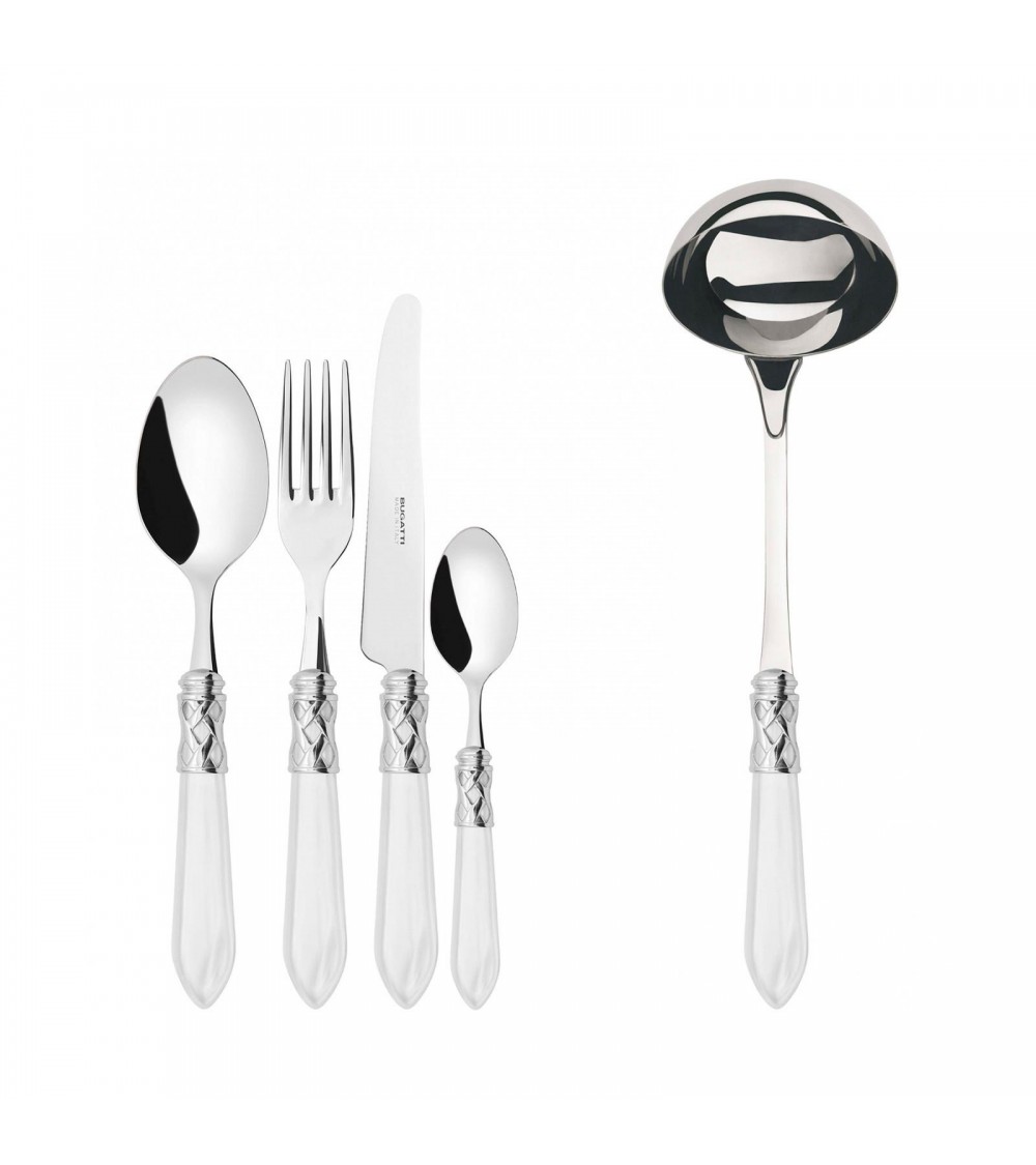 Farbiges Besteck von Casa Bugatti – Aladdin-Chromring und Perlmutt-Finish –