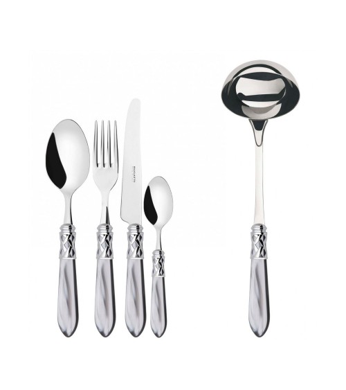 Farbiges Besteck von Casa Bugatti – Aladdin-Chromring und Perlmutt-Finish –