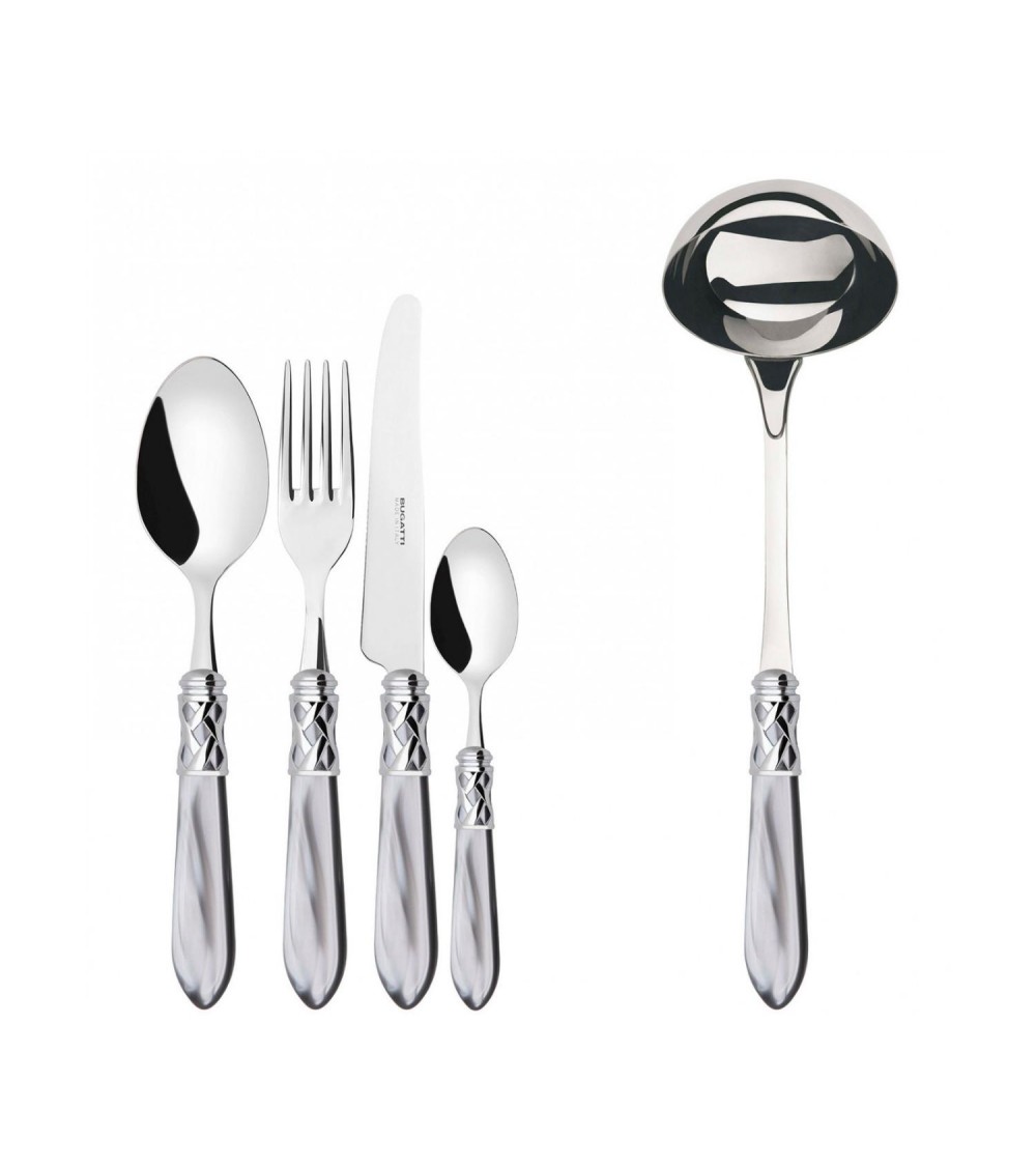 Farbiges Besteck von Casa Bugatti – Aladdin-Chromring und Perlmutt-Finish –