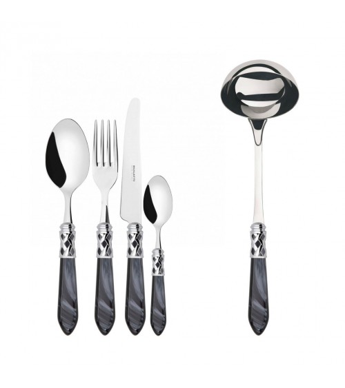 Farbiges Besteck von Casa Bugatti – Aladdin-Chromring und Perlmutt-Finish –