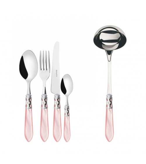 Couverts Colorés Casa Bugatti - Bague Aladdin Chrome et Finition Nacre -