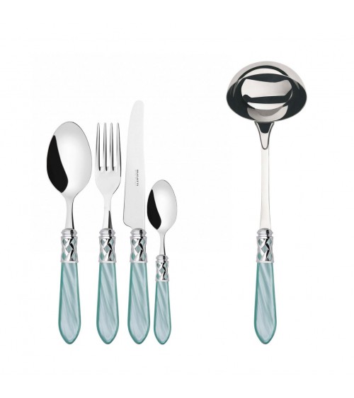 Farbiges Besteck von Casa Bugatti – Aladdin-Chromring und Perlmutt-Finish –