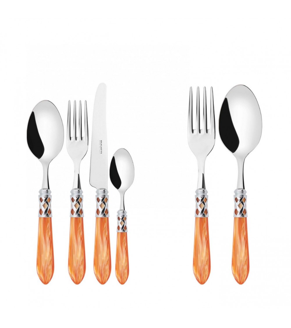 Farbiges Besteck von Casa Bugatti – Aladdin-Chromring und Perlmutt-Finish –