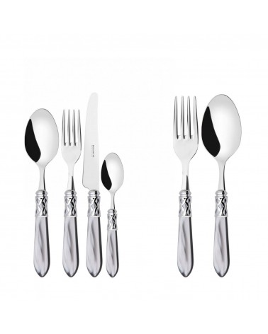 Couverts Colorés Casa Bugatti - Bague Aladdin Chrome et Finition Nacre -