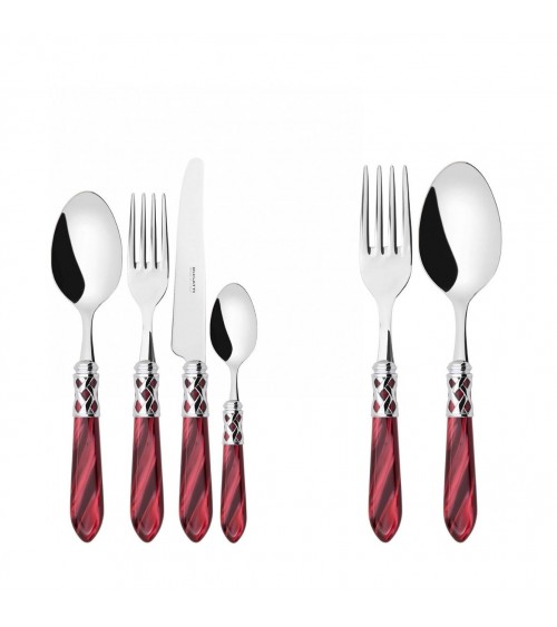 Farbiges Besteck von Casa Bugatti – Aladdin-Chromring und Perlmutt-Finish –