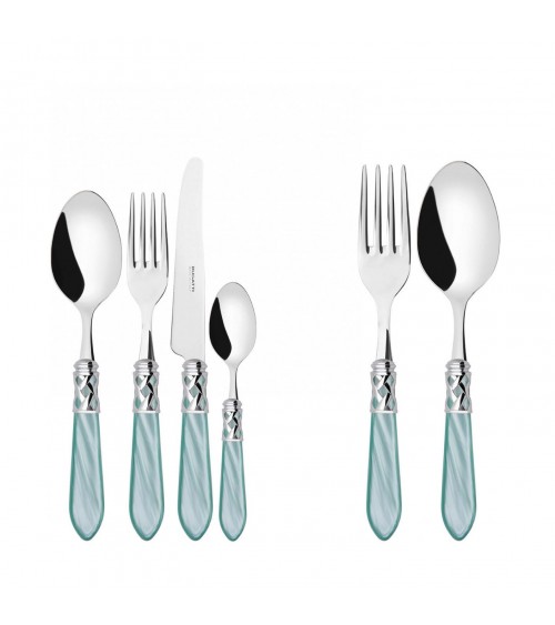 Farbiges Besteck von Casa Bugatti – Aladdin-Chromring und Perlmutt-Finish –