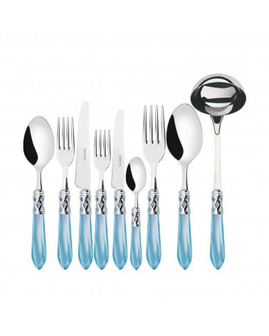 Farbiges Besteck von Casa Bugatti – Aladdin-Chromring und Perlmutt-Finish –