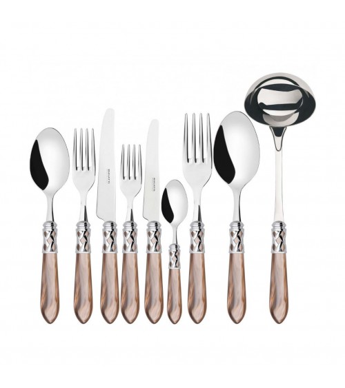 Farbiges Besteck von Casa Bugatti – Aladdin-Chromring und Perlmutt-Finish –