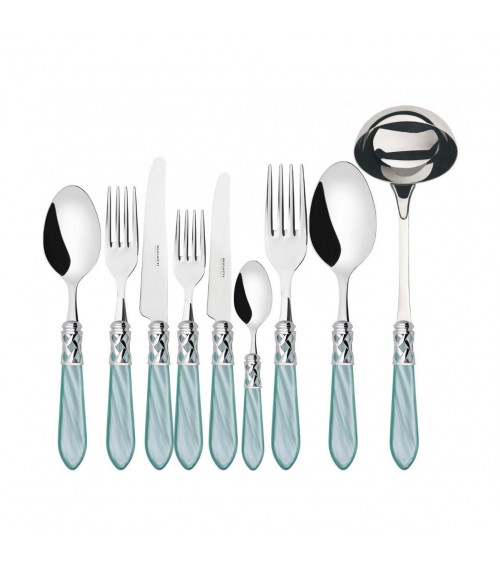 Farbiges Besteck von Casa Bugatti – Aladdin-Chromring und Perlmutt-Finish –