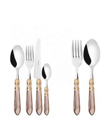 Couverts Colorés Casa Bugatti - Bague Aladdin Doré et Finition Nacre -