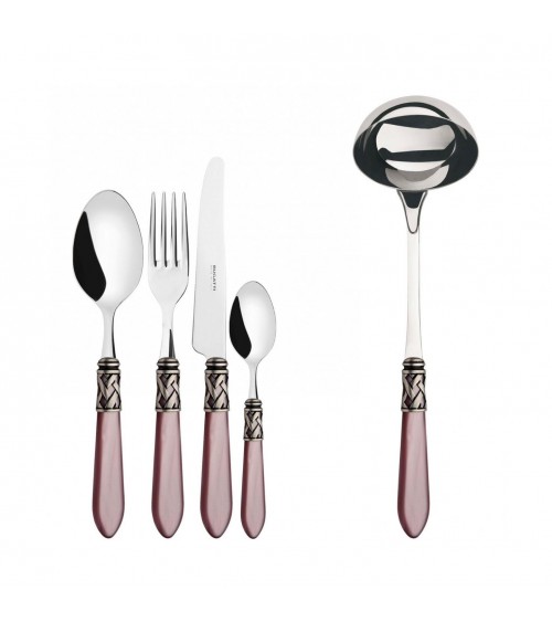 Casa Bugatti Farbiges Besteck – Aladdin Ring aus Antiksilber und Perlmutt-Finish –