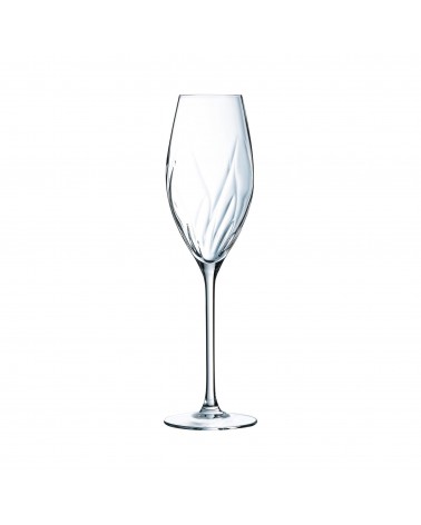 Flûte 24cl Verre Tourbillon en Verre Cristallin - Coffret de 4 Pièces - Cristal d'Arques -