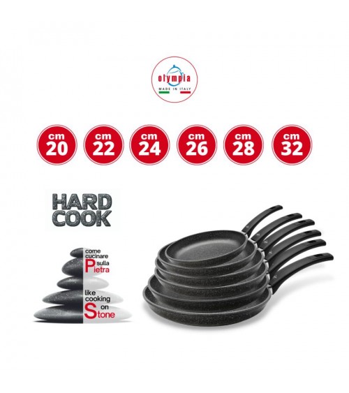 Padella Antiaderente Hard Rock – Alluminio Pressofuso per una Cottura Uniforme - 