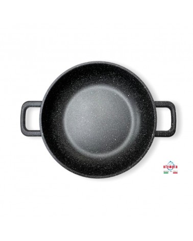 Die-cast Aluminum Pan 2 Handles - Professional - Made in Italy - Olympia -