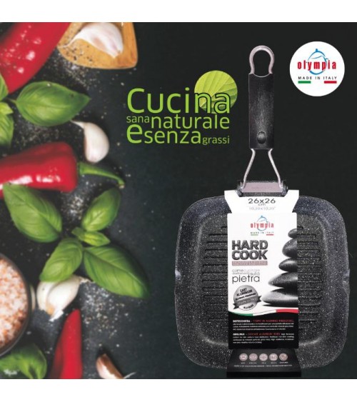 Plancha de Cuisine Carrée Professionnelle en Aluminium - Olympia -