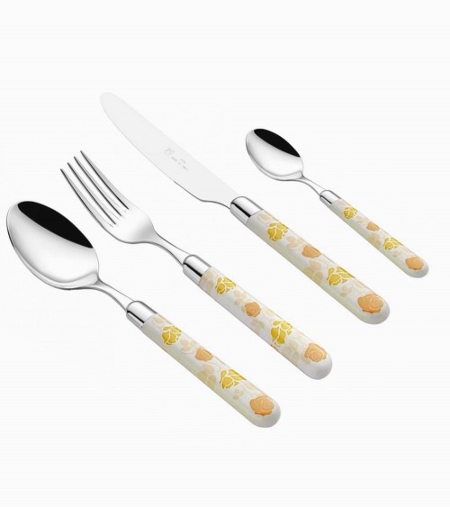 Naif Rose - 24-teiliges farbiges Besteckset Rivadossi -