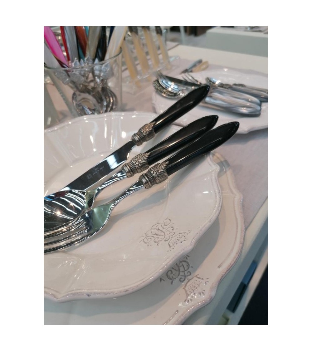 Laura 24pz Posate Rivadossi Sandro per Sei Persone - Made in Italy - Scatola Regalo - 